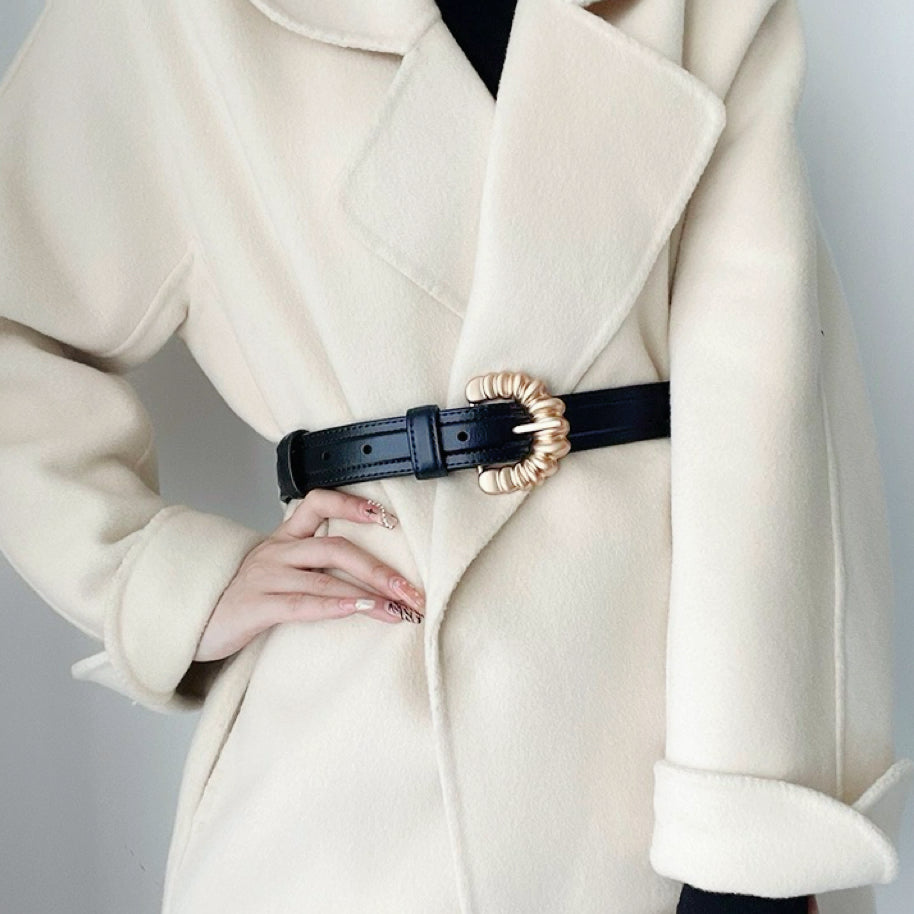 Gold Metal Shell Buckle Belt