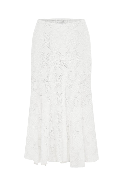 Maeve Midi Skirt | White