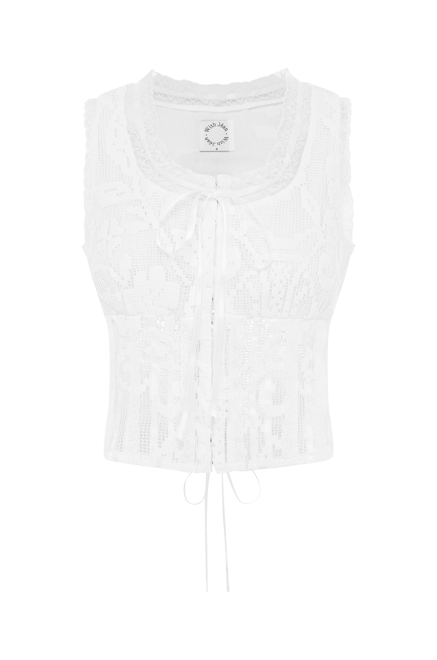 Adeline Top | White Lace