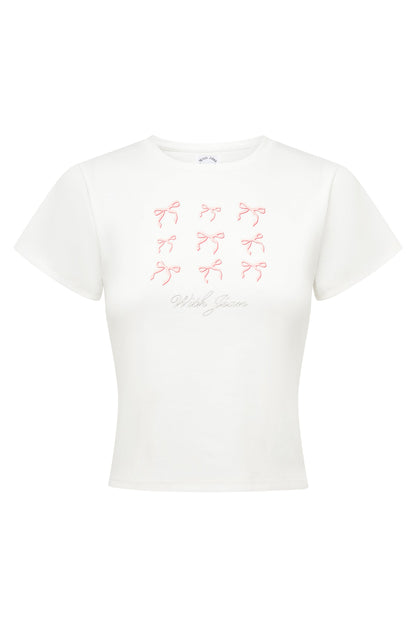 Bow's Tee | White