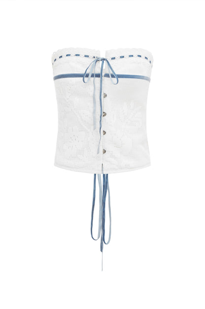 Sabrin Top | White Lace