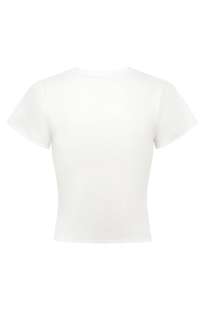 Bow's Tee | White